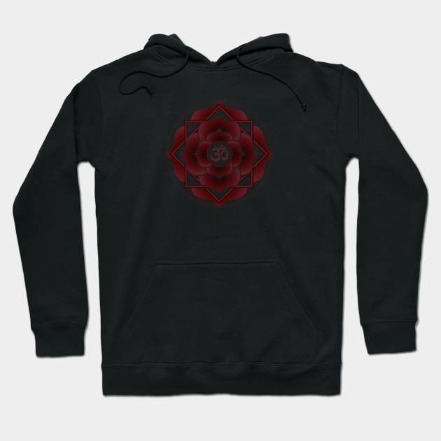 Aum Namaste Lotus Mandala Hoodie by Jitterfly